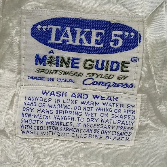 Vintage 90s MOD Jacket XL 23x28 Blue USA - Picture 11 of 11